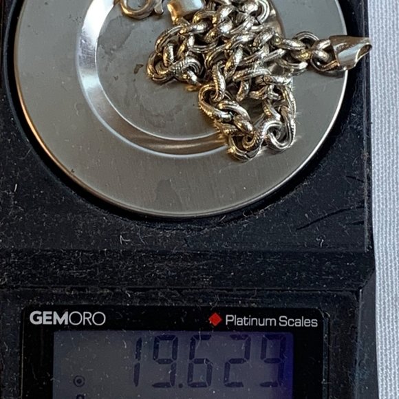 Vintage Sterling Silver 925 Textured Curb Link Bracelet, Lobster Claw Clasp 8" - Picture 7 of 9